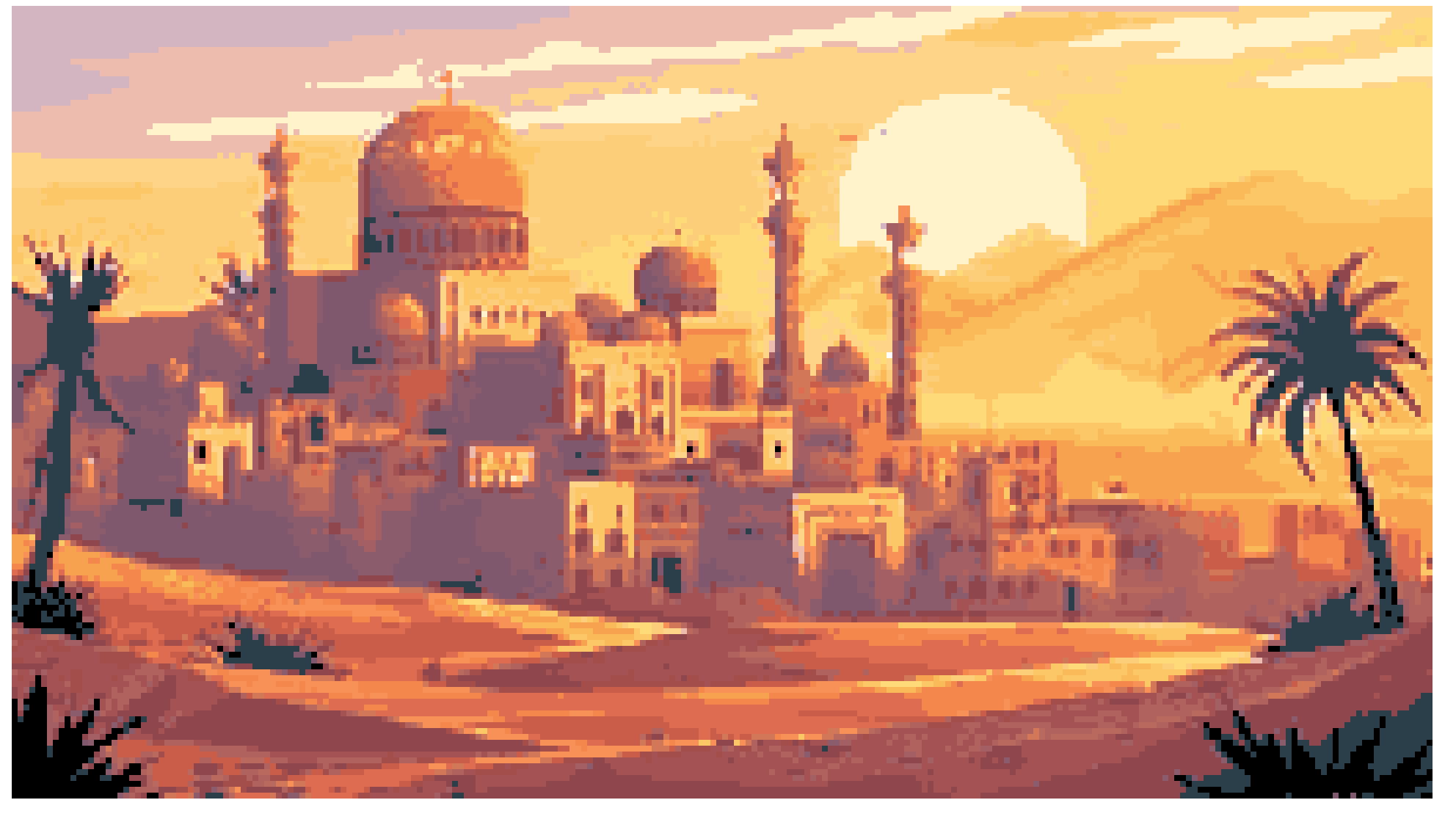 Desert Palace, pixel art by LemonSlayer