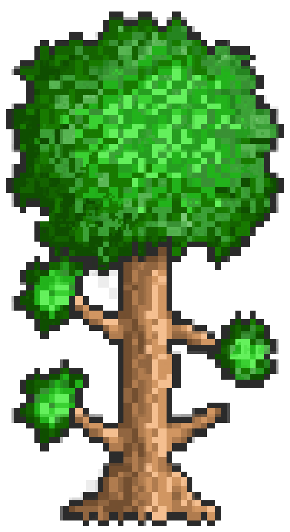 Terraria Tree, pixel art by LemonSlayer