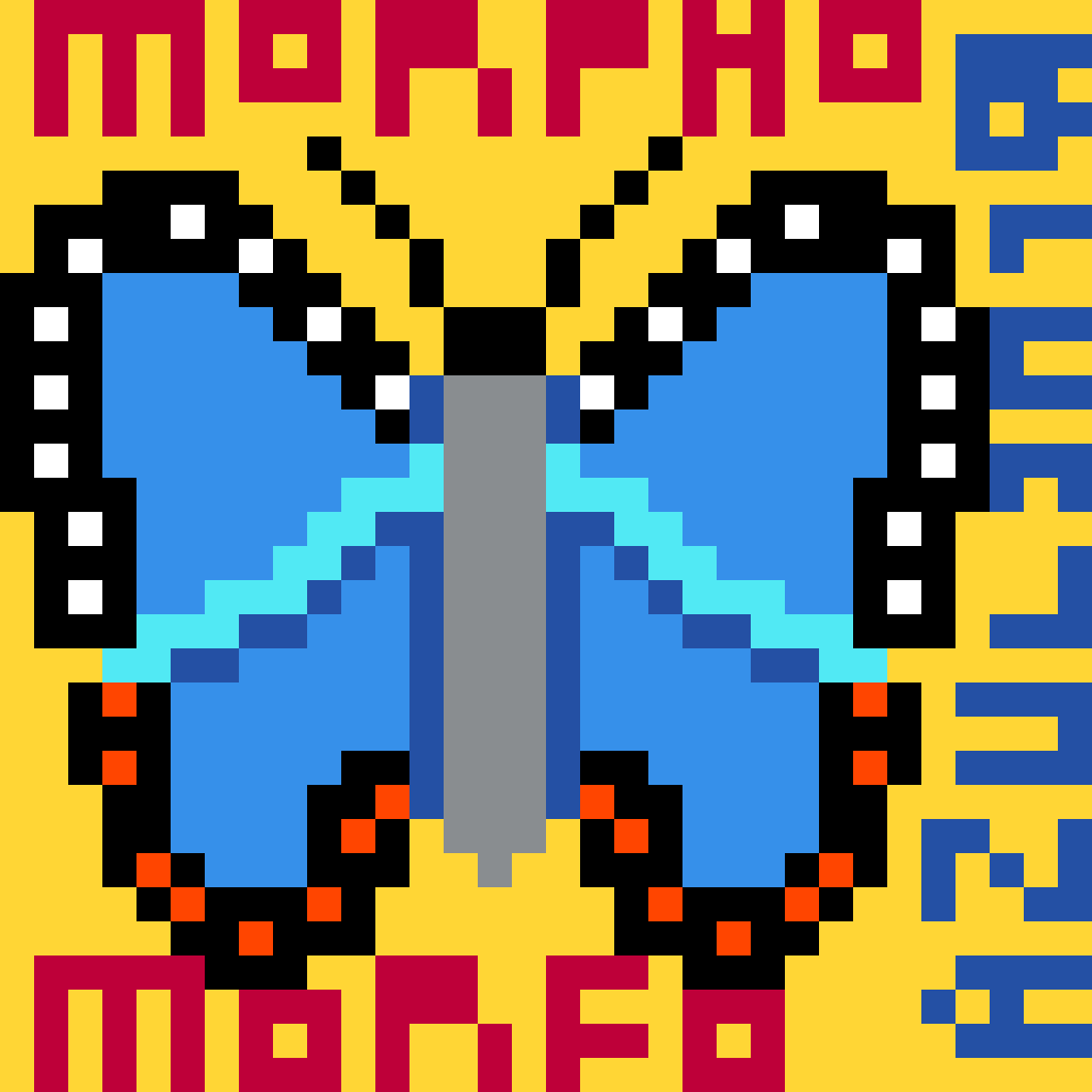 Butterfly pixel art by Tiny Robot for the September 26, 2026 daily prompt