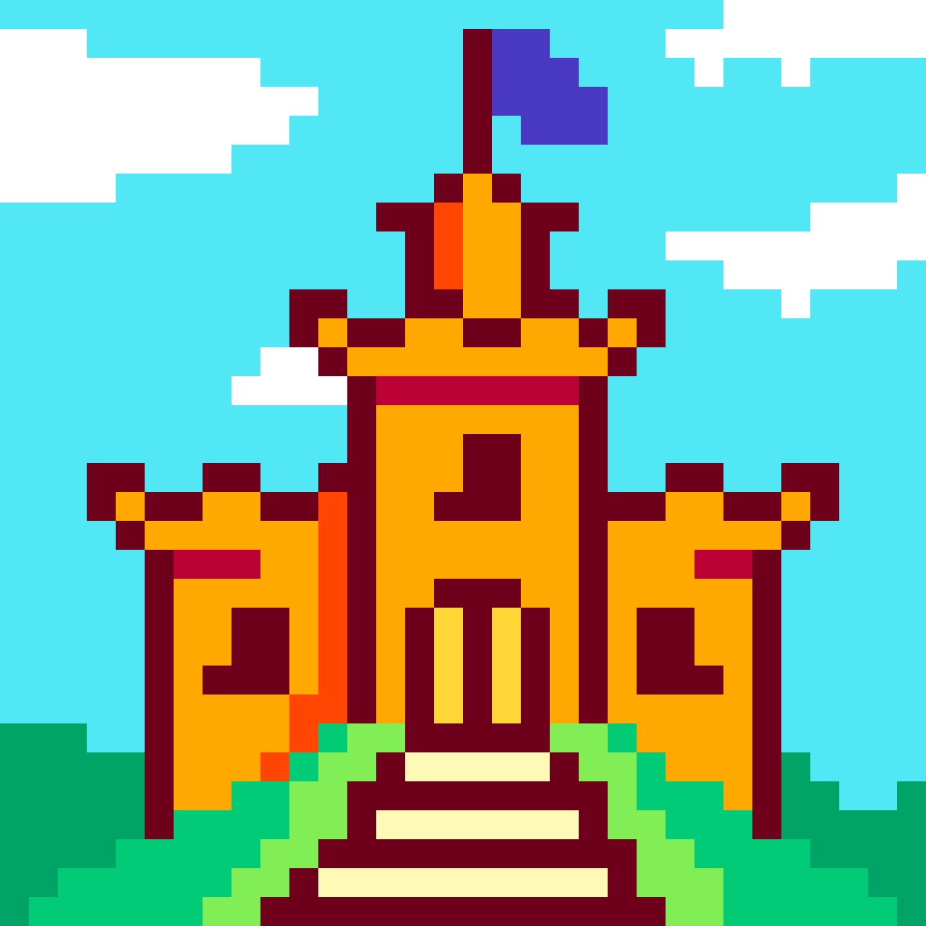 Castle pixel art by Lusou for the September 1, 2026 daily prompt