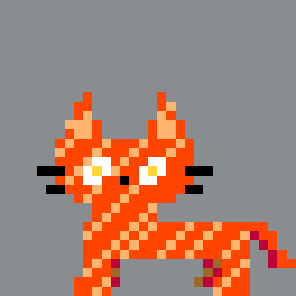 Cat pixel art by Tiny Robot for the October 7, 2026 daily prompt