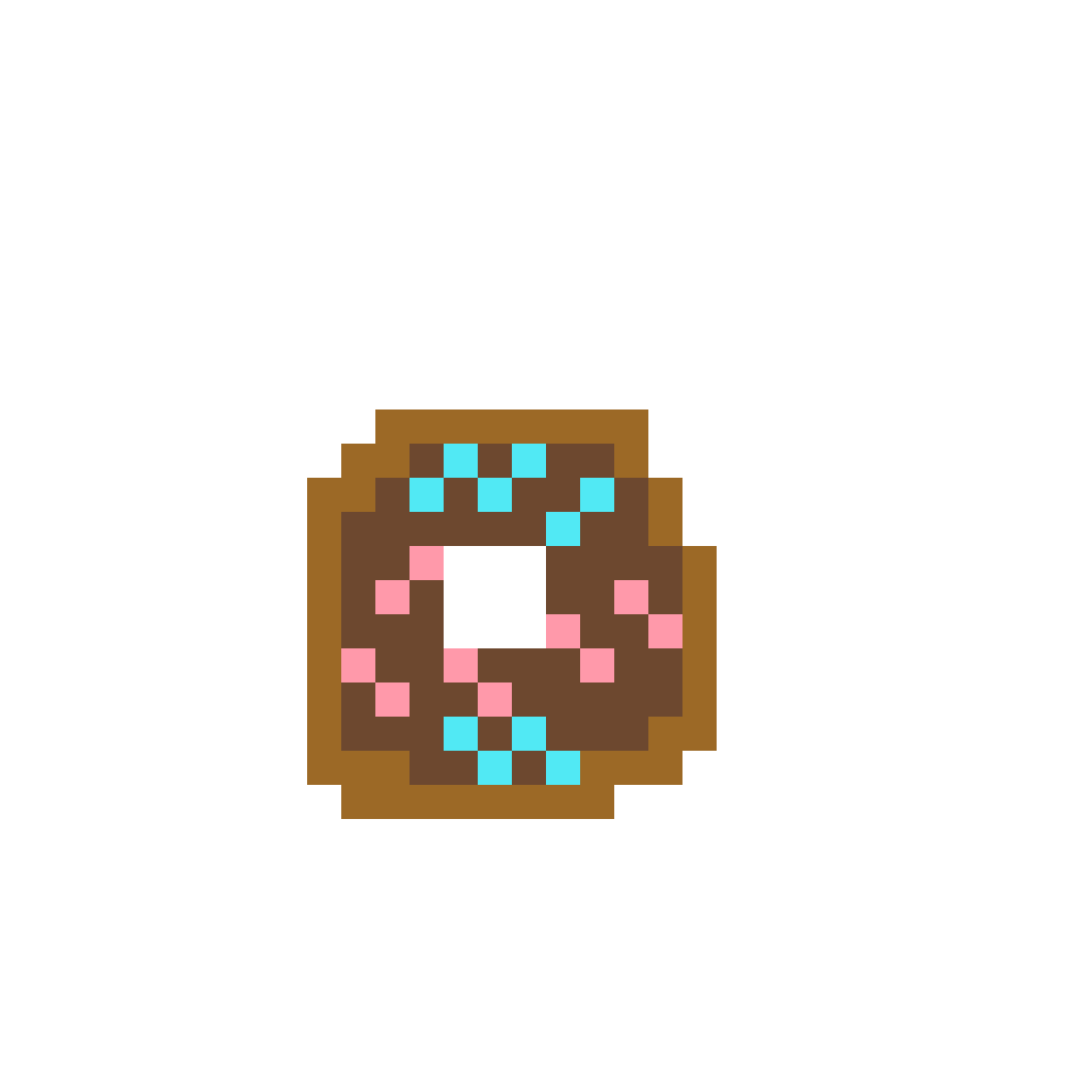 Donut pixel art by Tiny Robot for the October 28, 2026 daily prompt