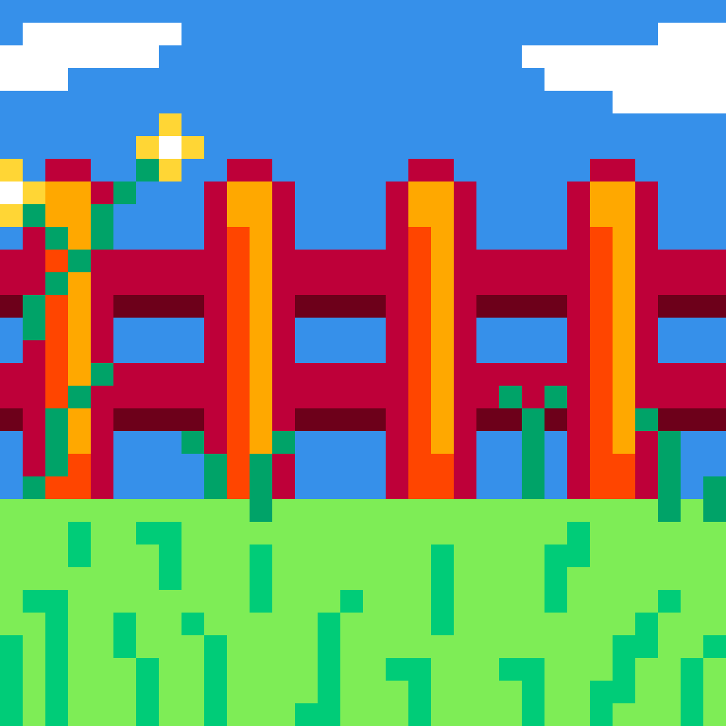 Fence pixel art by Lusou for the September 2, 2026 daily prompt