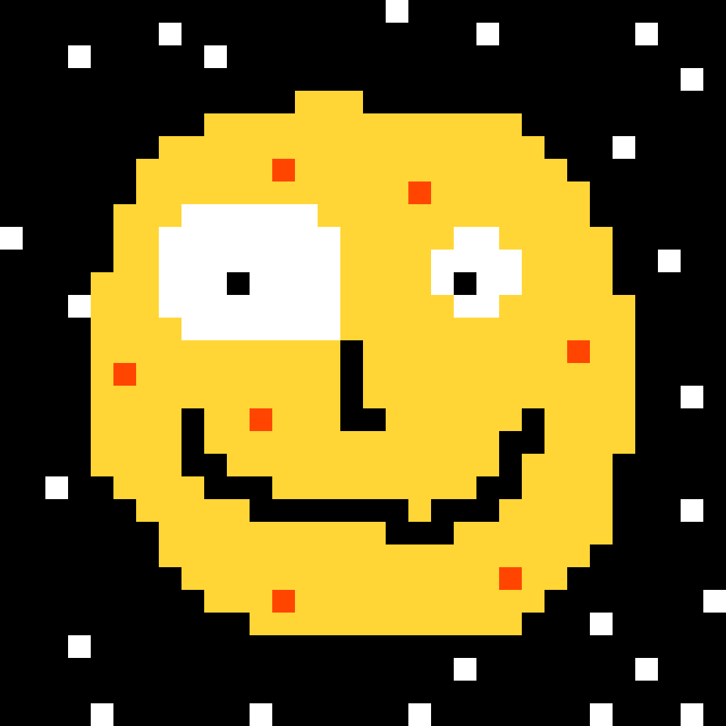 Moon pixel art by Happy Penguin for the September 23, 2026 daily prompt