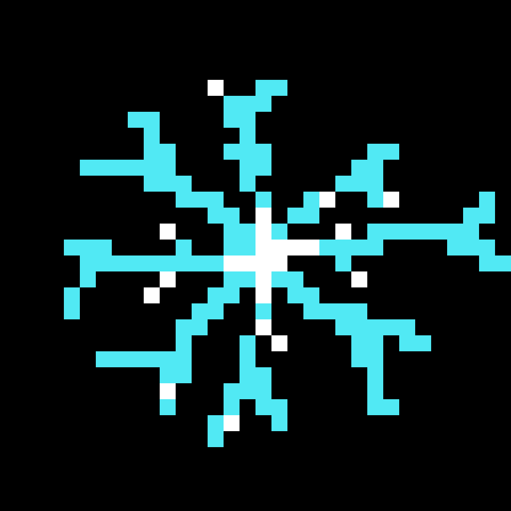 Snowflake pixel art by Lusou for the October 6, 2026 daily prompt