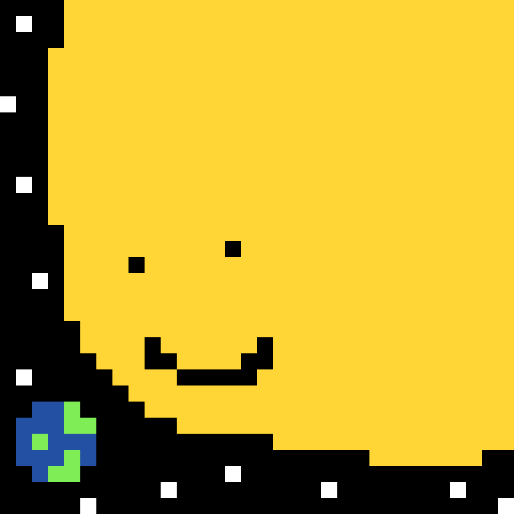 Sun pixel art by Happy Penguin for the October 19, 2026 daily prompt