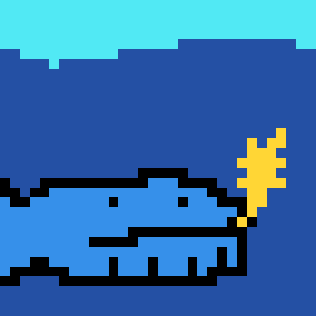 Whale pixel art by Happy Penguin for the October 22, 2026 daily prompt
