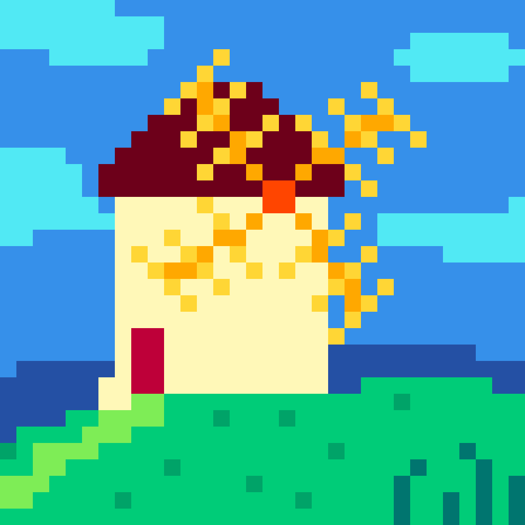 Windmill pixel art by Lusou for the August 31, 2026 daily prompt
